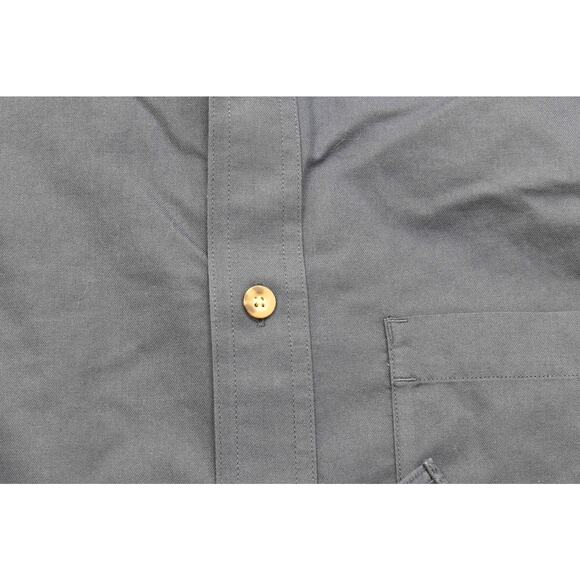 Cabela's Men's Button Down Shirt Long Sleeve Blue Size M Cotton Solid - Picture 7 of 8